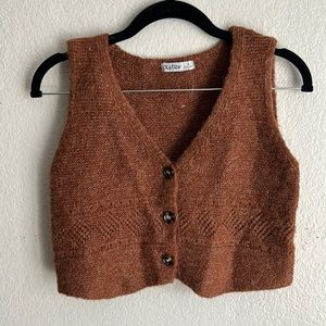 NWT Preppy Brown Vest